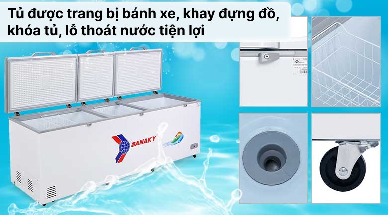 Tủ đông Sanaky 900 lít VH-1199HY
