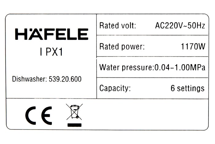 Máy rửa chén mini Hafele HDW-T50B (539.20.600)