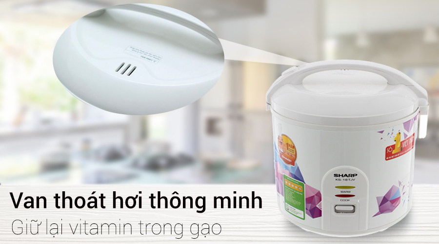 Nồi cơm nắp gài Sharp 1.8 lít KS-18TJV