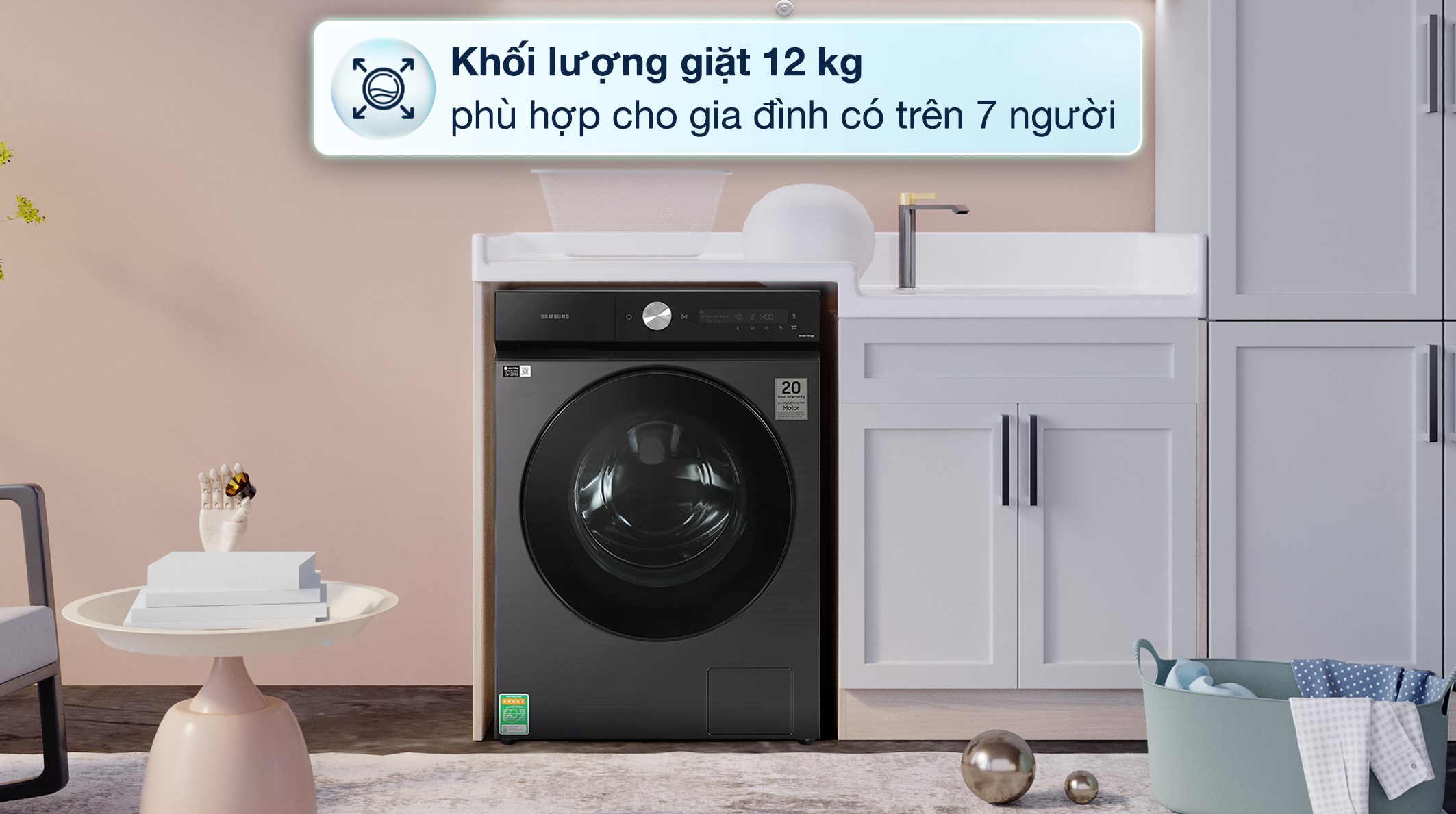 Máy giặt Samsung Inverter 12 kg WW12CB944DGBSV
