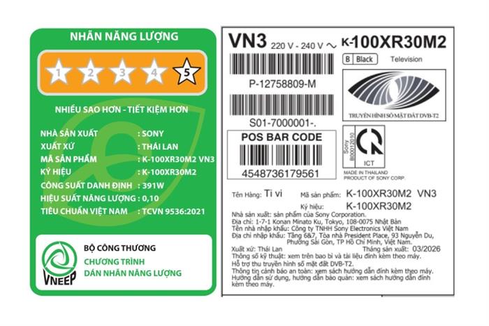 Google Tivi Sony 4K 100 inch K-100XR30M2