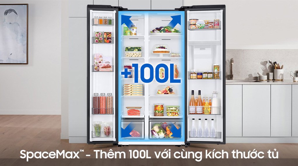 Tủ lạnh Samsung Inverter 578 lít Side By Side RS57DG410EB4SV