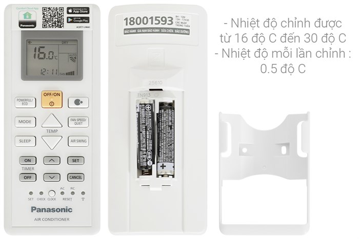 Máy lạnh 2 chiều Panasonic Inverter 1.5 HP CU/CS-YZ12AKH-8