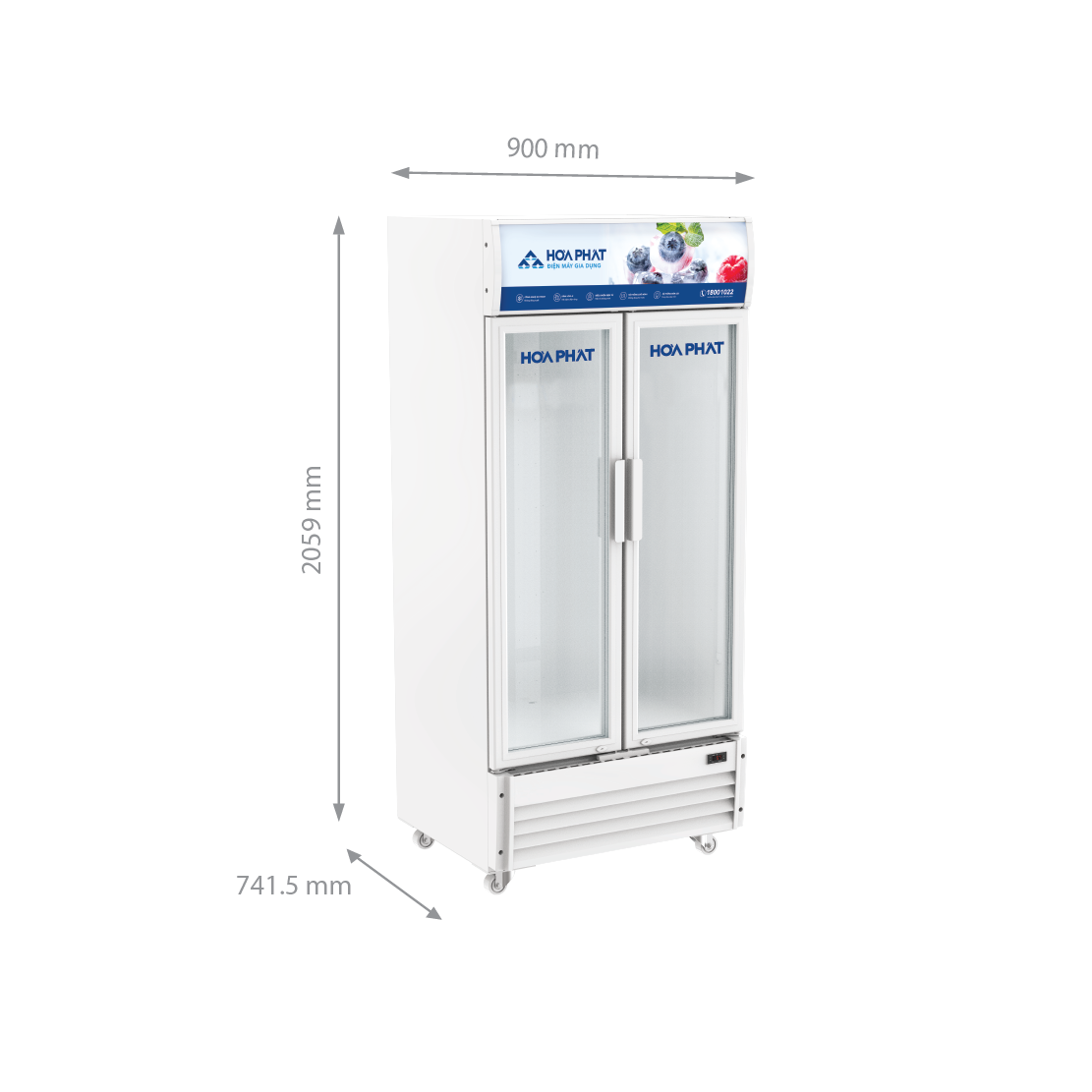 Tủ mát trưng bày Hòa Phát HSR D6723 723 lít