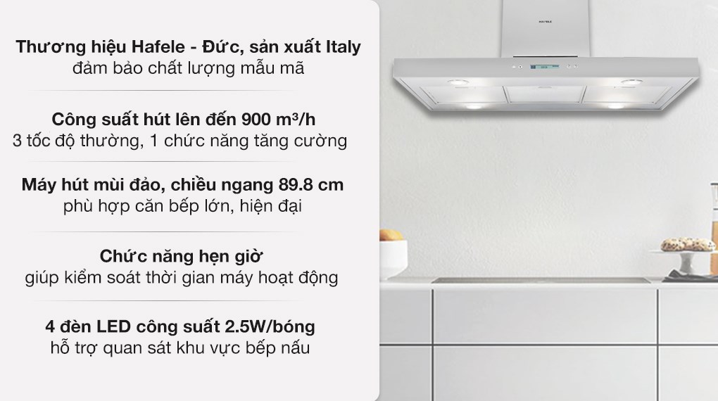 Máy hút mùi đảo Hafele HH-IS90A (539.81.715)