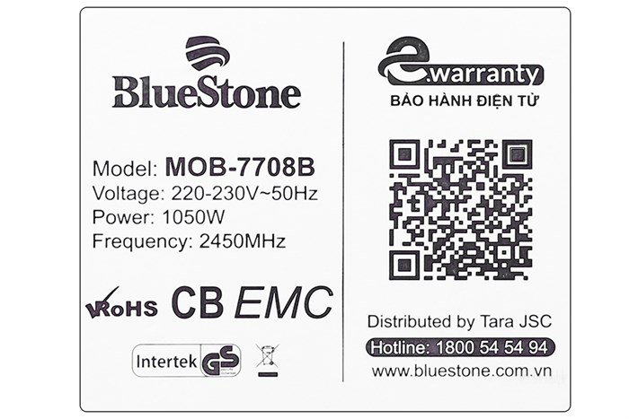 Lò vi sóng BlueStone MOB-7708B 20 lít