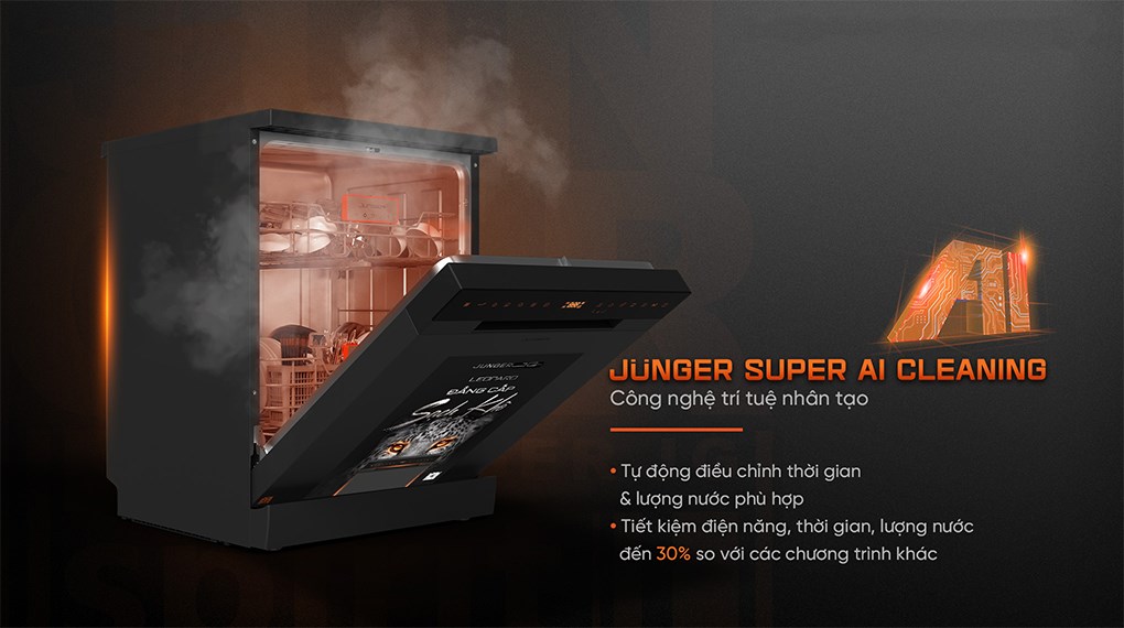 Máy rửa chén độc lập Junger Leopard DWJ-143
