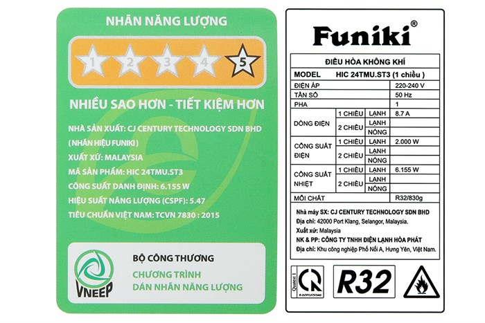 Máy lạnh Funiki Inverter 2.5 HP HIC24TMU.ST3