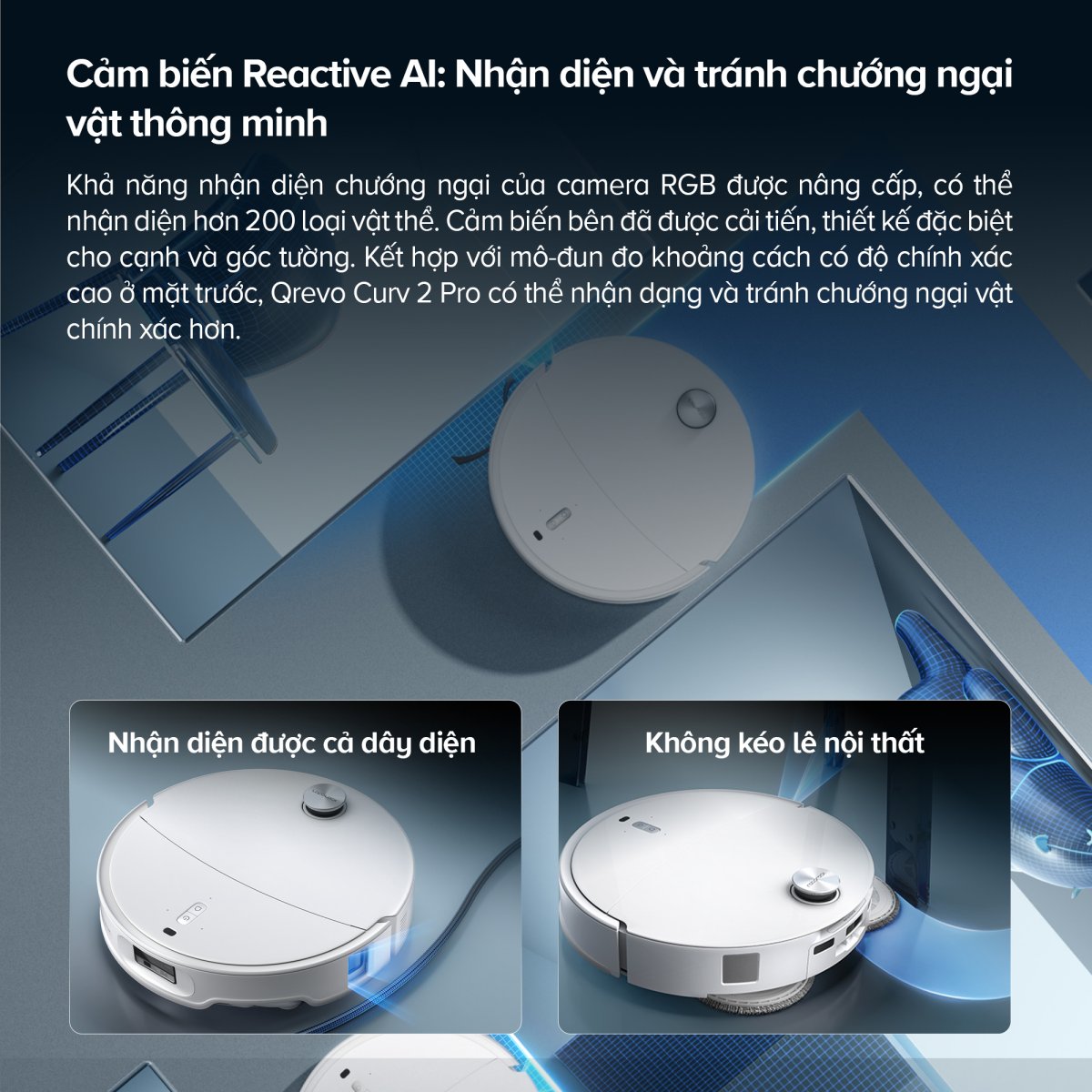 Robot hút bụi lau nhà Roborock Qrevo Curv 2 Pro