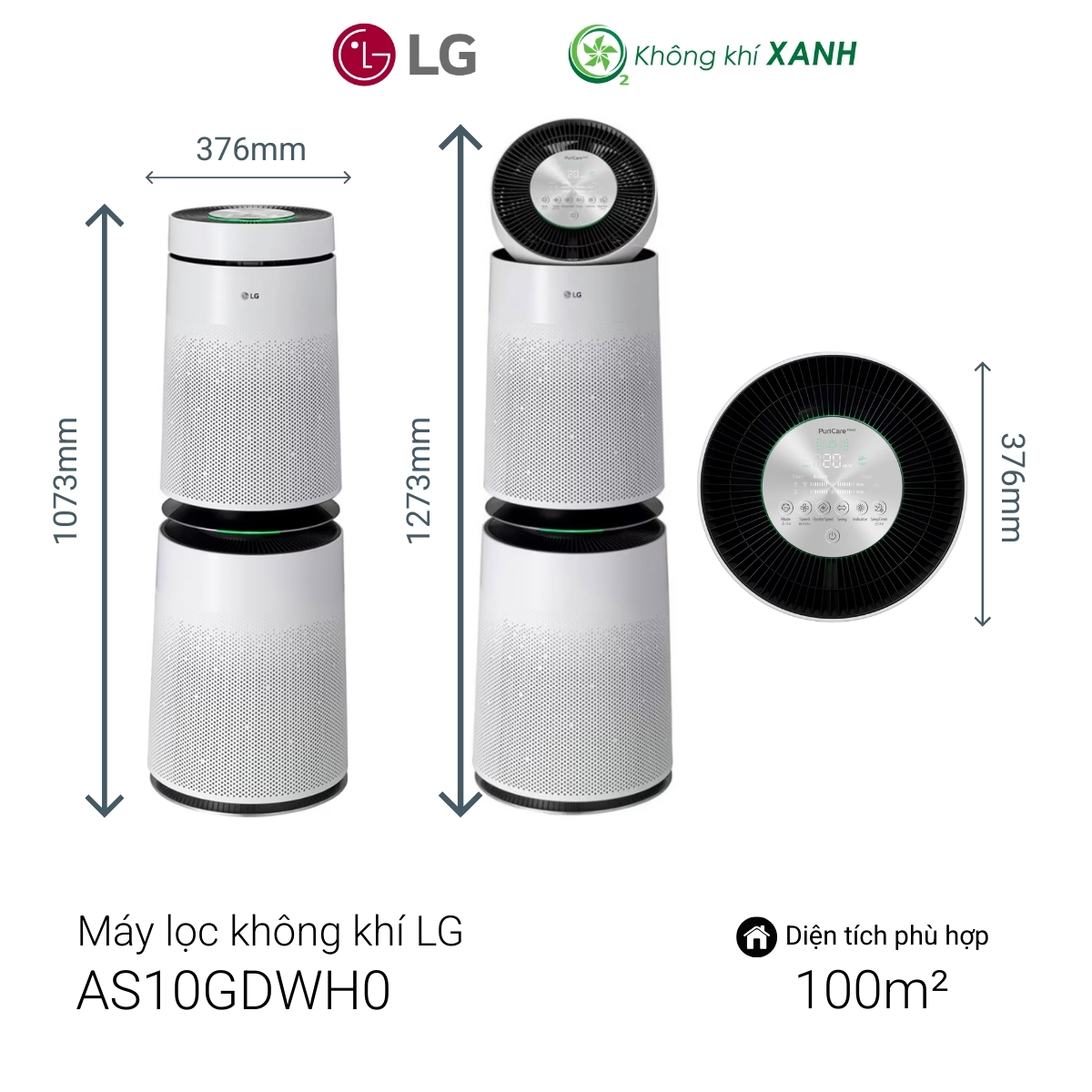 Máy lọc không khí LG PuriCare AS10GDWH0