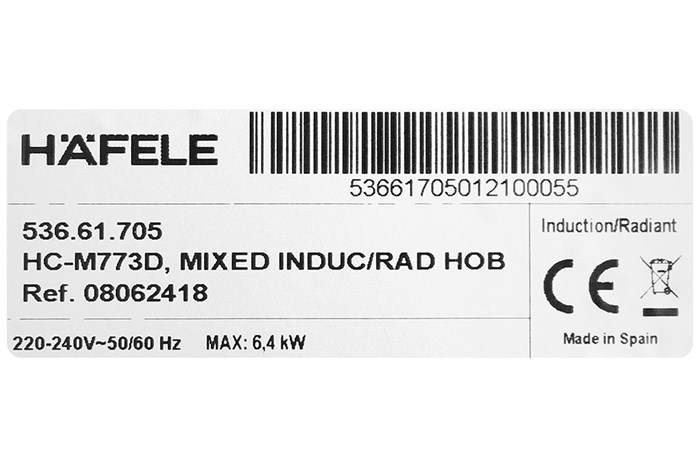 Bếp từ hồng ngoại 3 vùng nấu lắp âm Hafele HC-M773D (536.61.705)