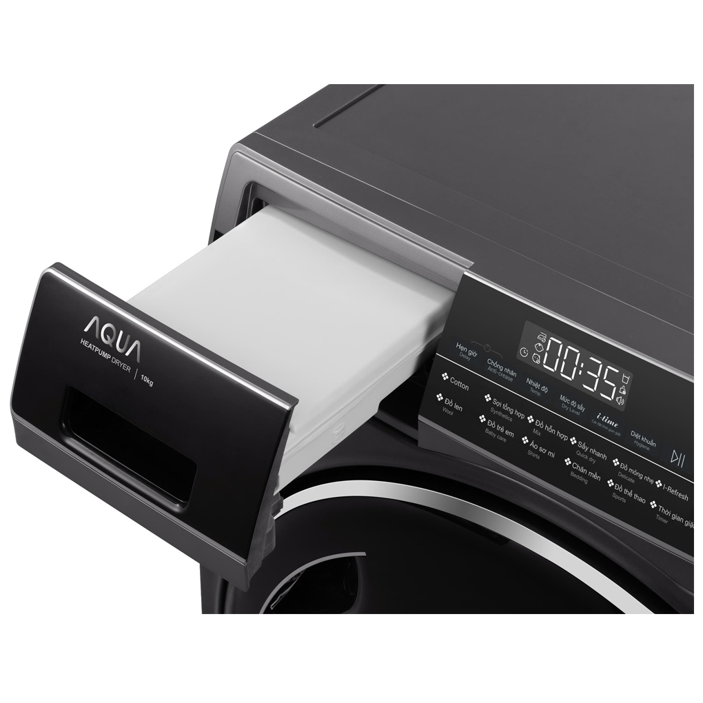 Máy Sấy Bơm Nhiệt Aqua 10 Kg AQH-H1000J.PS