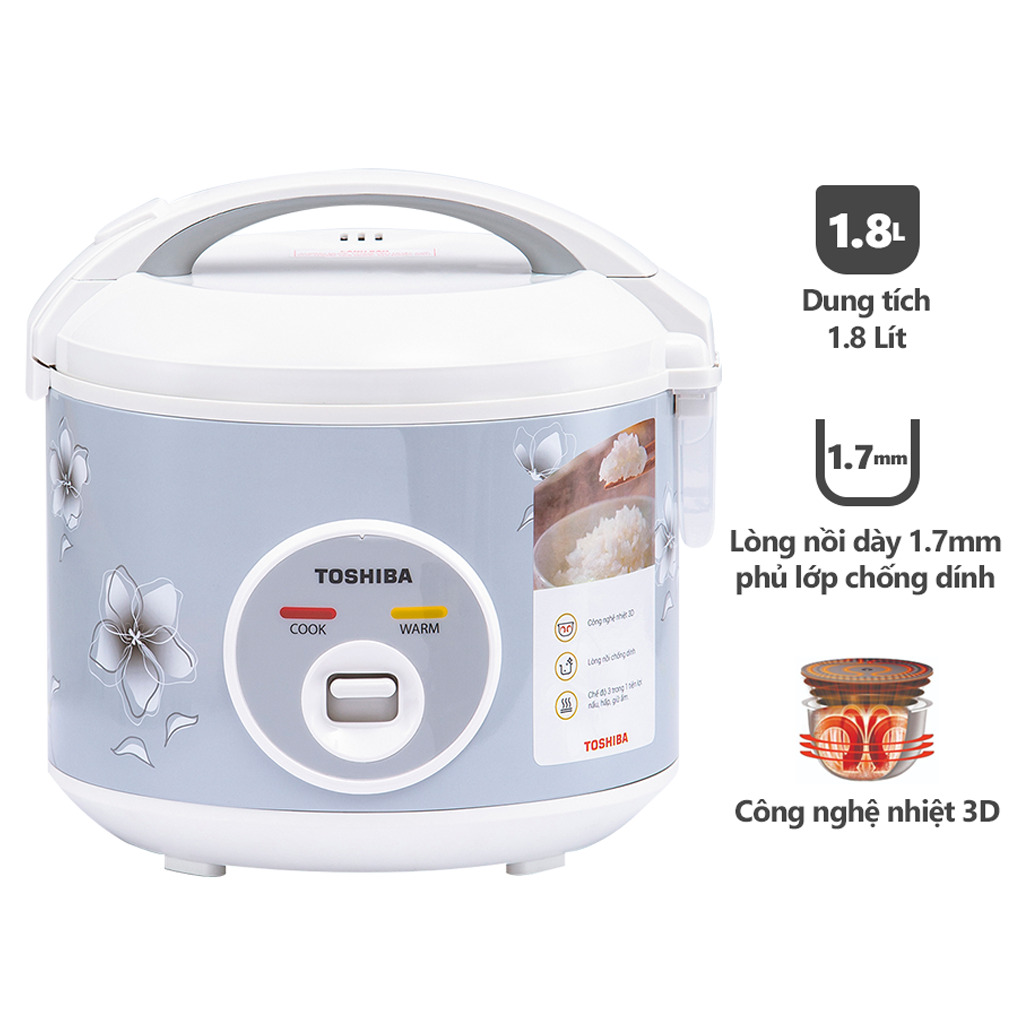 Nồi cơm điện Toshiba 1.8 lít RC-18JFM(H)VN