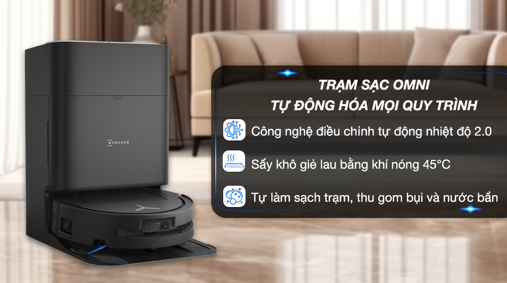 Robot hút bụi lau nhà Ecovacs Deebot T80 Omni