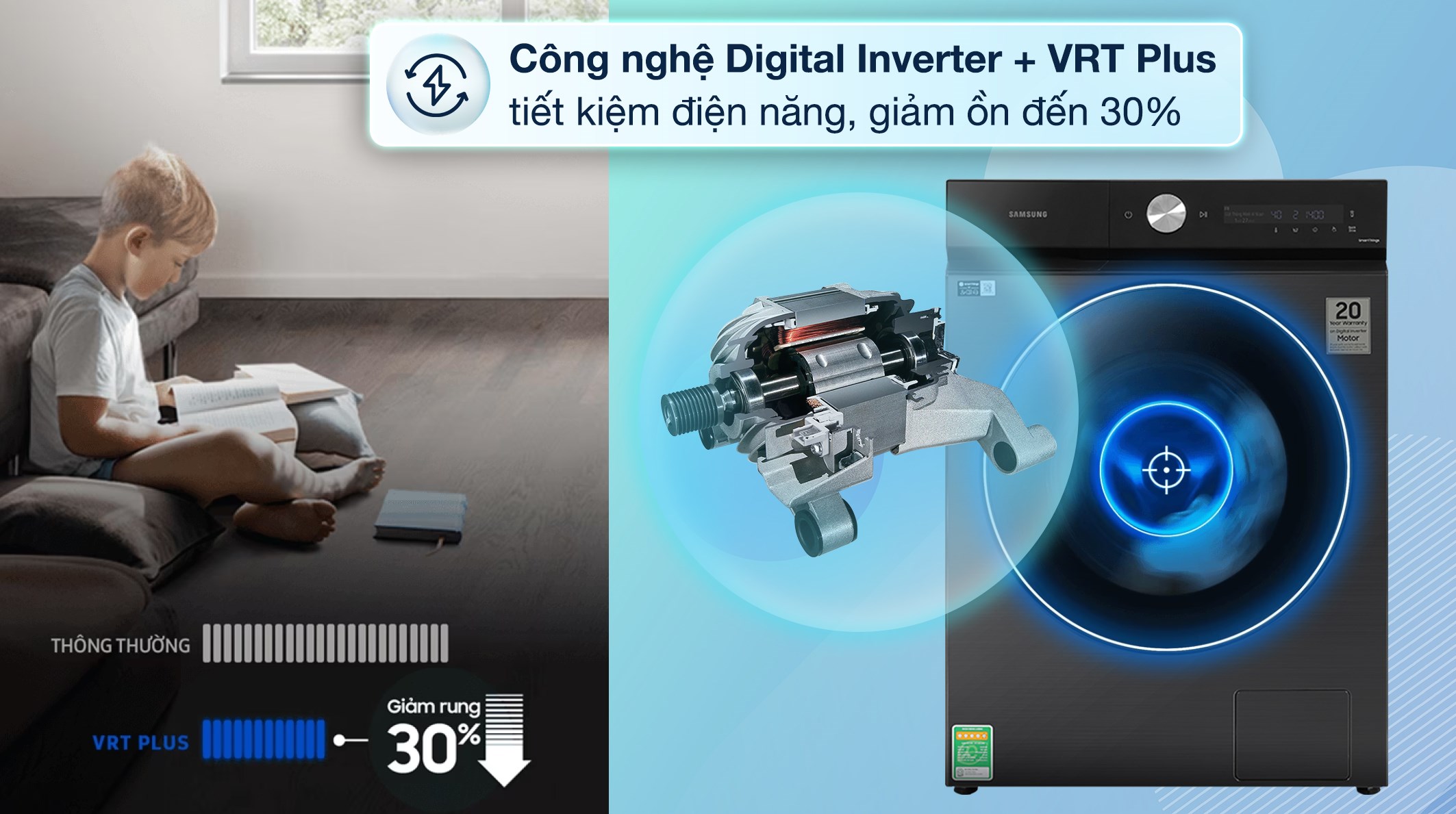 Máy giặt Samsung Inverter 12 kg WW12CB944DGBSV