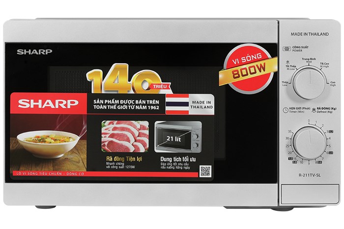 Lò vi sóng Sharp R-211TV-SL 21 lít