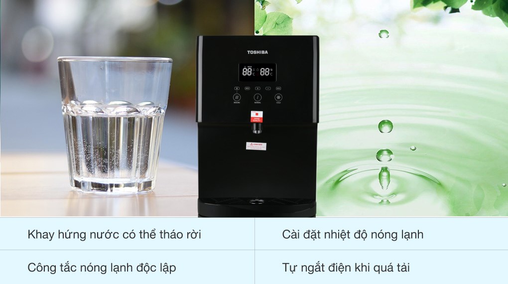Cây nước nóng lạnh Toshiba  650W RWF-W1830BV(K)