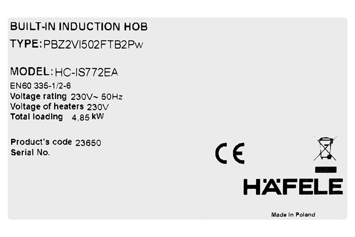 Bếp từ 2 vùng nấu Hafele HC-IS772EA (535.02.222)