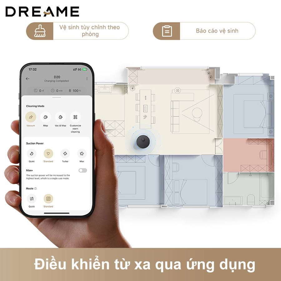 Robot hút bụi lau nhà Dreame D20