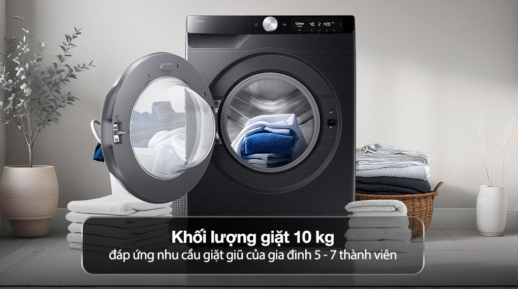 Máy giặt Samsung AI EcoBubble Inverter 10 kg WW10DG6U34LBSV