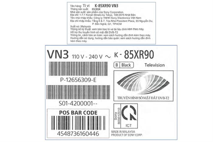 Google Tivi QLED Mini LED Sony AI 4K 85 inch K-85XR90