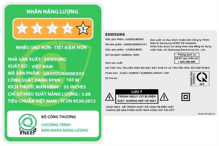 Smart Tivi Crystal UHD Samsung 4K 55 inch UA55DU8000