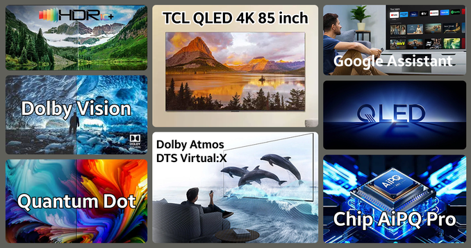 Google Tivi TCL QLED 4K 85 Inch 85P8K