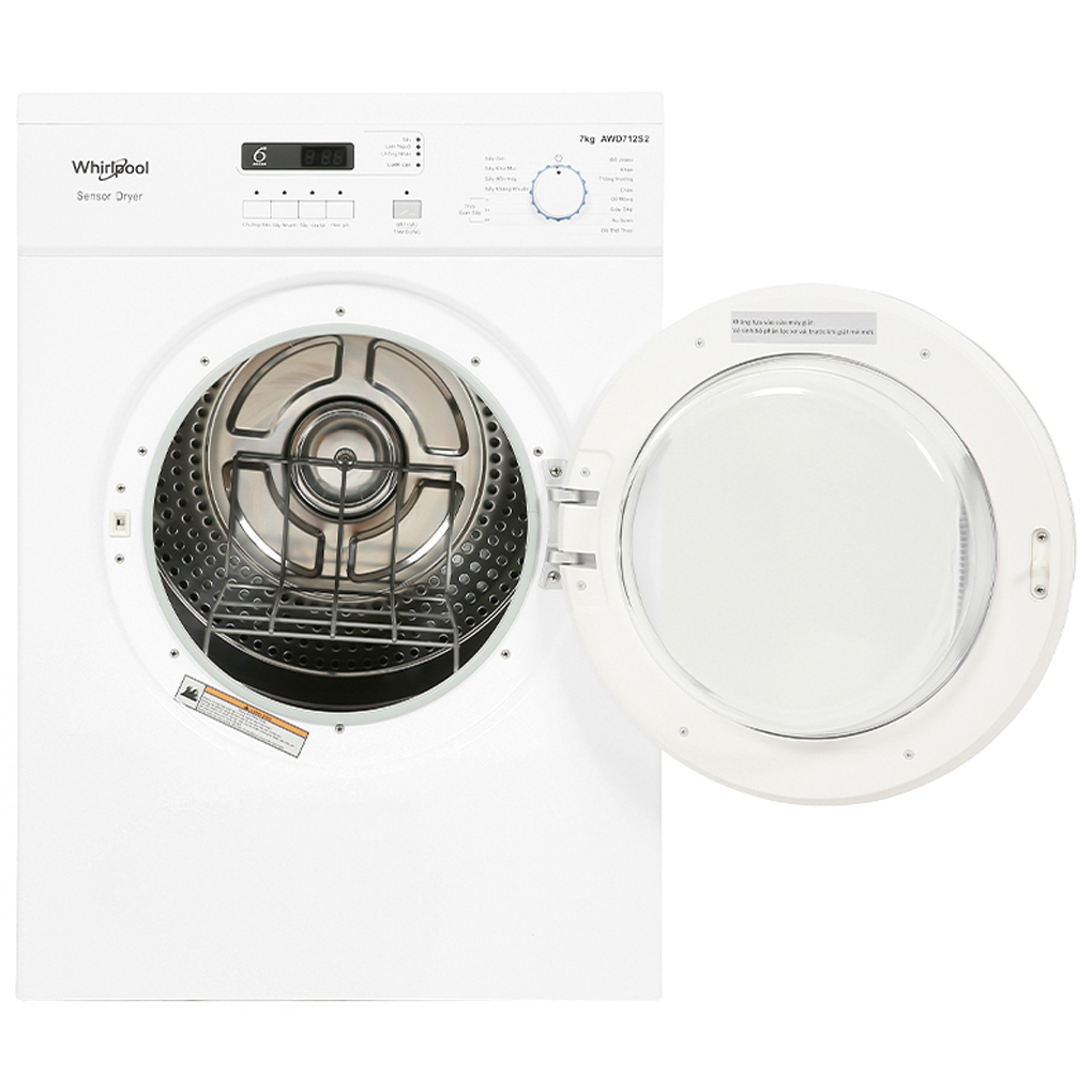 Máy sấy thông hơi Whirlpool 7 kg AWD712S2
