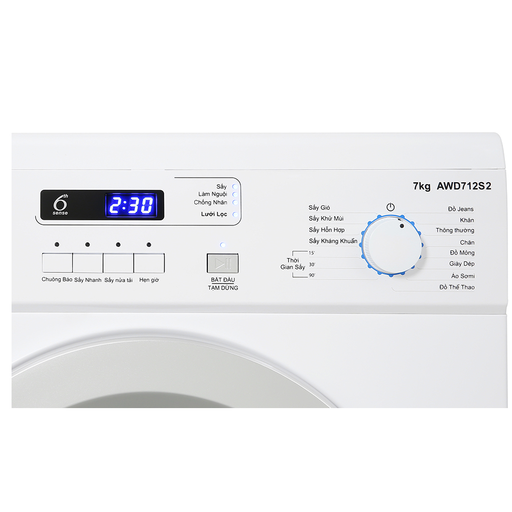 Máy sấy thông hơi Whirlpool 7 kg AWD712S2