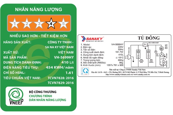 Tủ đông Sanaky VH-5699HYK