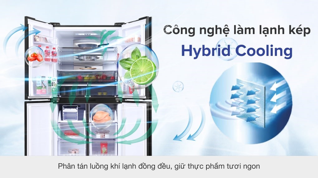 Tủ lạnh Sharp Inverter 525 lít Multi Door SJ-FXP600VG-BK