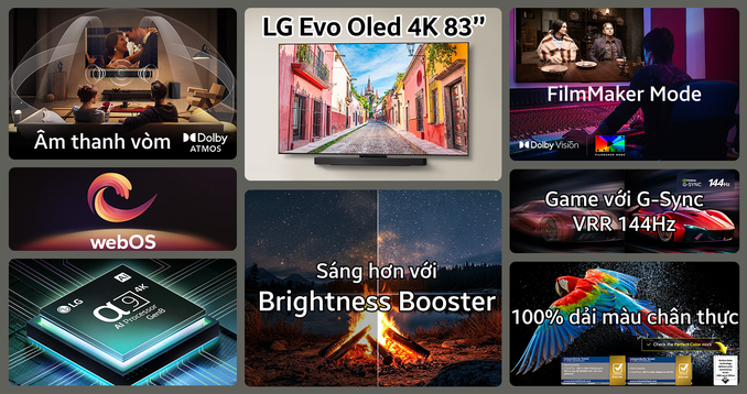 Smart Tivi OLED evo LG AI 4K 83 inch OLED83C5PSA
