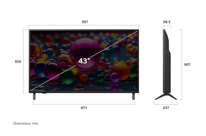 Smart Tivi LG chuyên dụng UHD AI 4K 43 Inch 43UA841CPSA