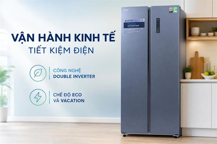 Tủ lạnh Funiki Side by Side 535 lít HR SS8535SDG