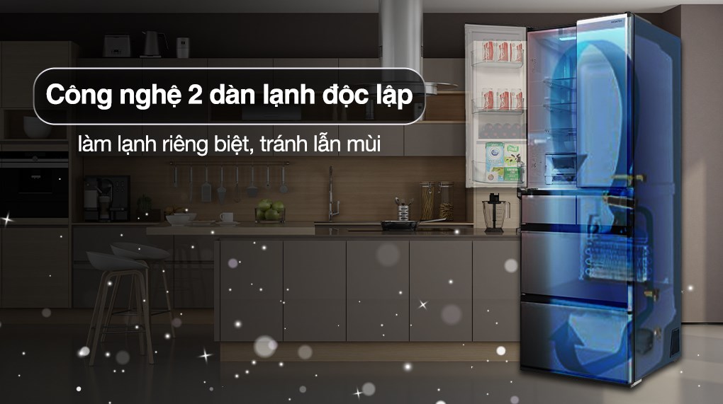Tủ lạnh Hitachi Inverter 540 lít Multi Door R-HW540RV(X)