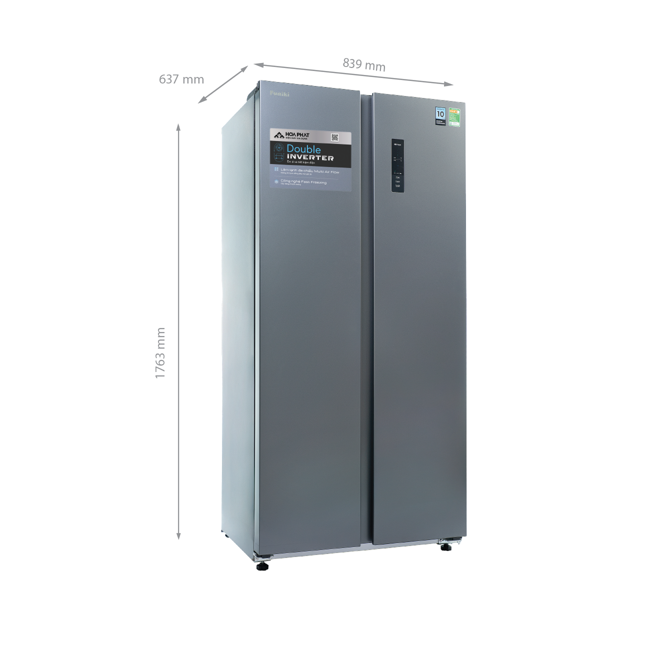Tủ lạnh Funiki Side by Side 430 lít HR SS8430SDG