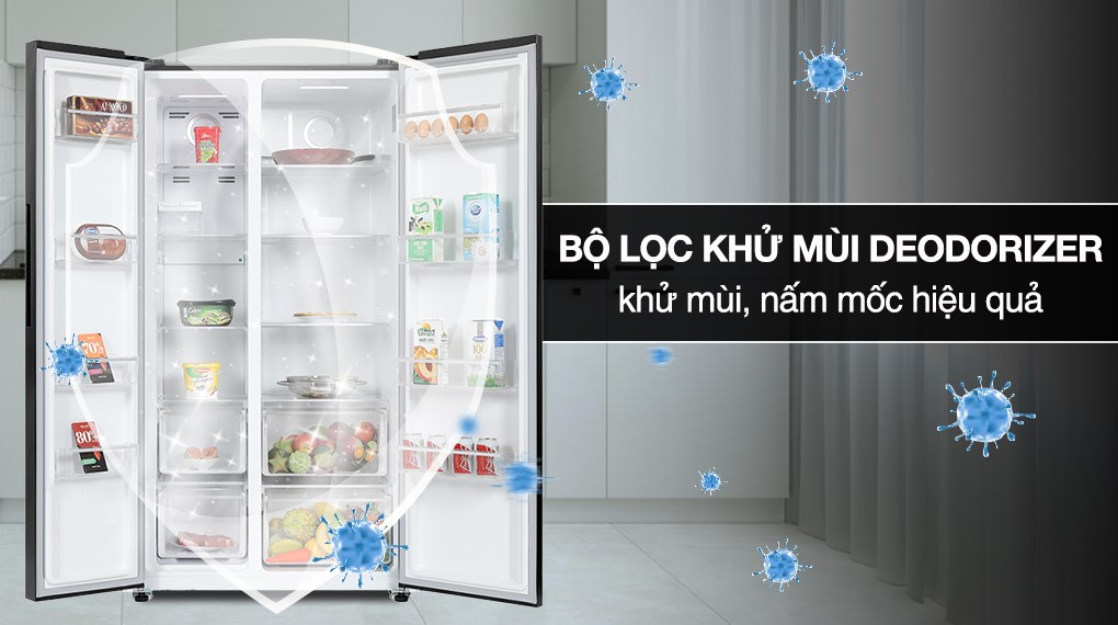 Tủ lạnh Sharp Inverter 532 lít Side By Side SJ-SBX530VG-BK