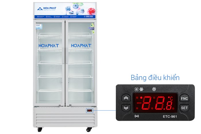 Tủ mát 2 cánh Hòa Phát Inverter 723 lít HSR D8723