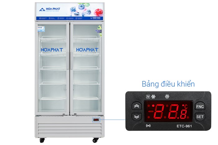Tủ mát 2 cánh Hòa Phát Inverter 812 lít HSR D8812