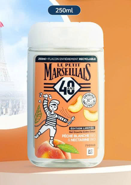 Sữa tắm Le Petit Marseillais chiết xuất đào trắng và quả xuân đào 250ml