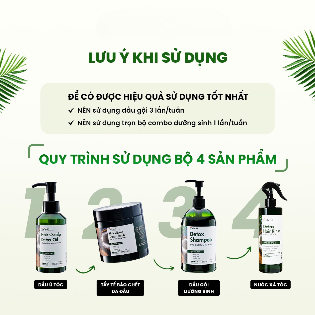 Dầu gội dưỡng sinh Coboté 480ml (Detox Shampoo)