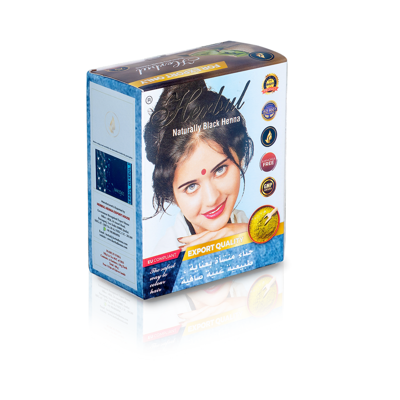 Bột nhuộm tóc thảo dược Herbul Henna màu đen tự nhiên ( Naturally Black)