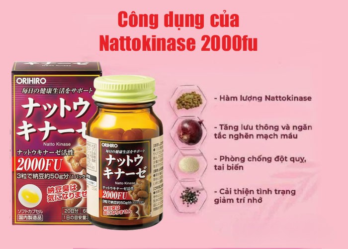 Viên uống ngừa đột quỵ Nattokinase 2000FU