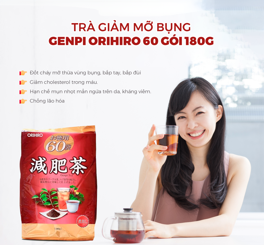 Trà Giảm Mỡ Bụng Genpi Tea Orihiro