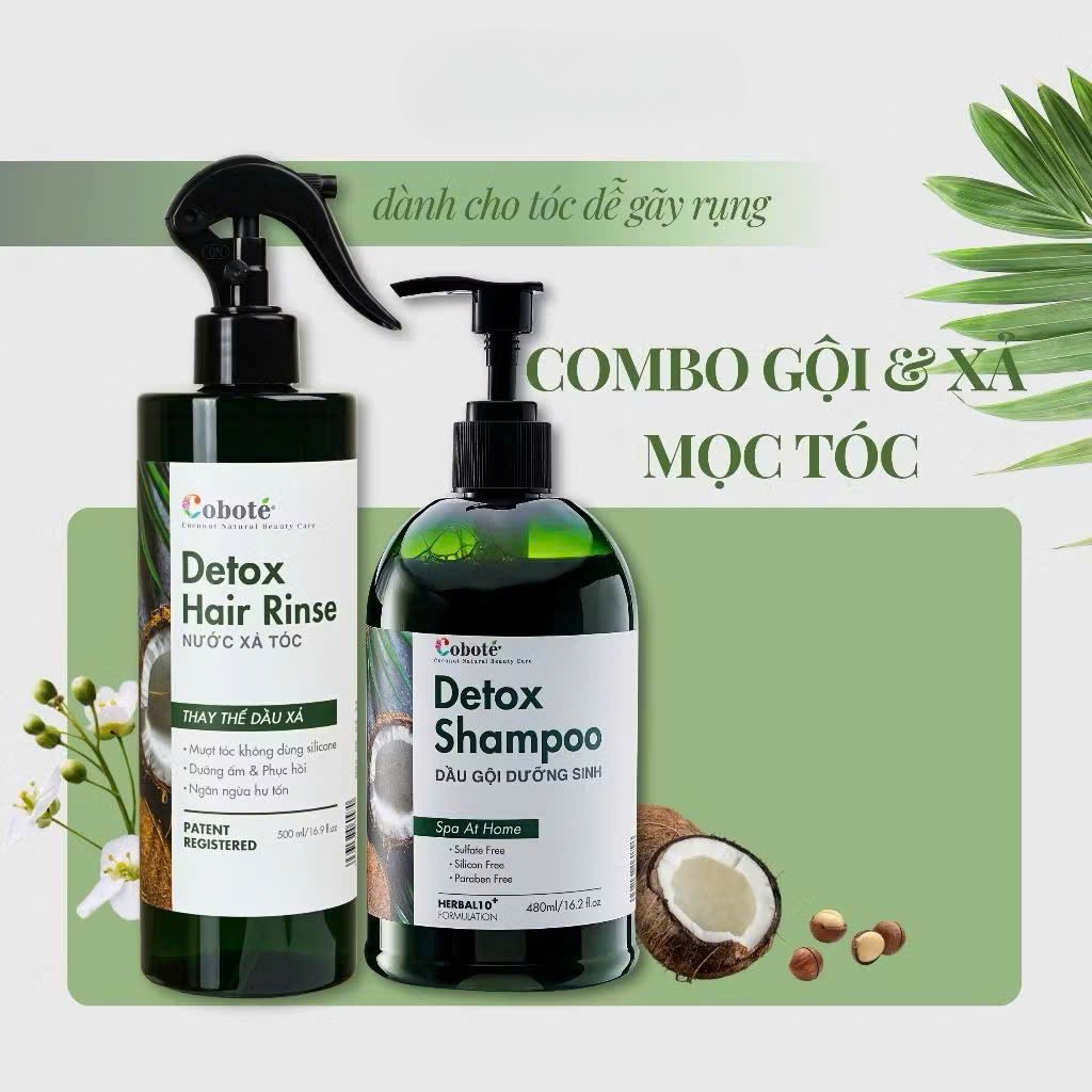Dầu gội dưỡng sinh Coboté 480ml (Detox Shampoo)