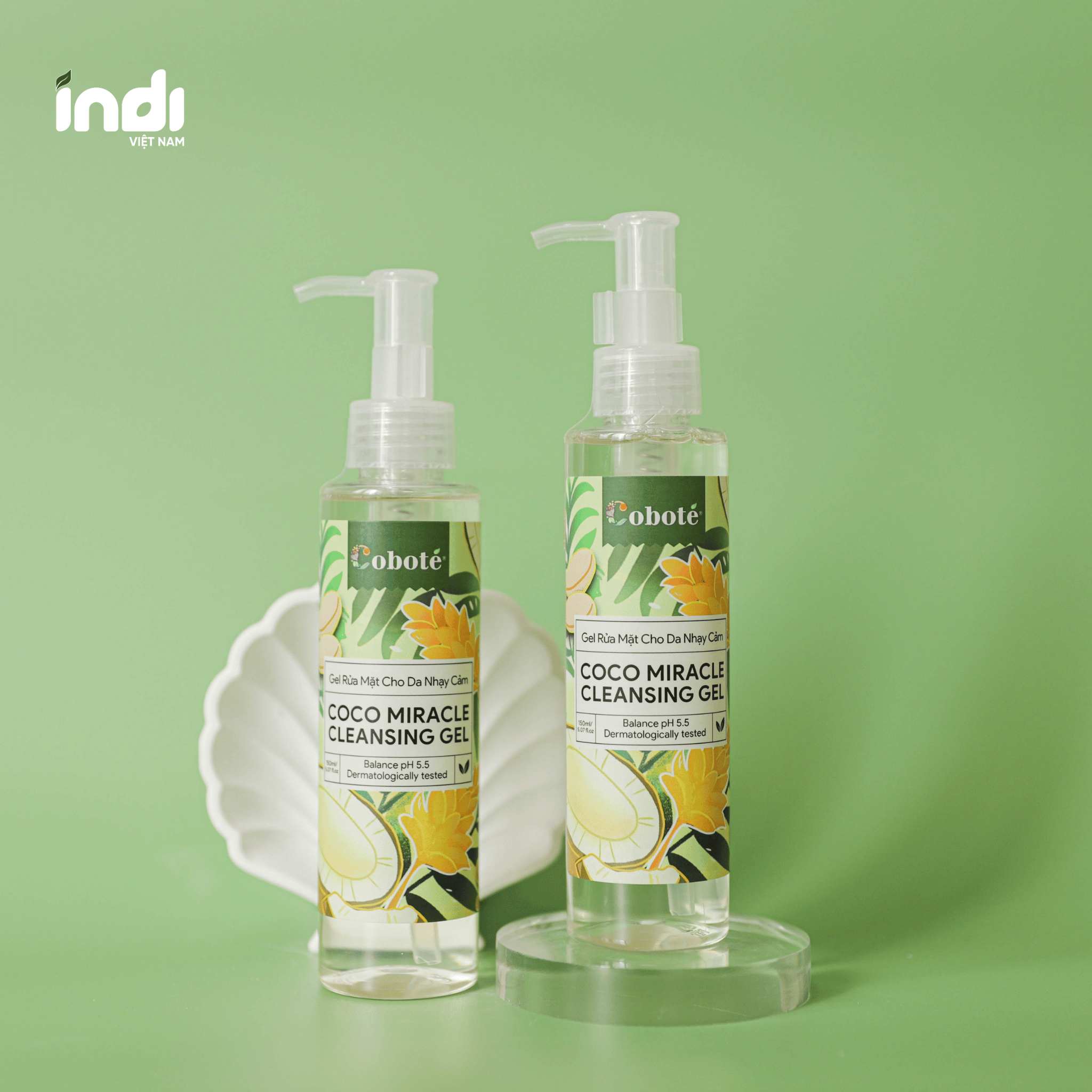 Gel rửa mặt cho da nhạy cảm phong lữ Coboté 150ml (Coco Miracle Cleansing Gel)