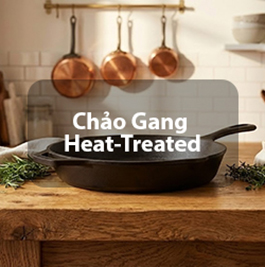 Chảo gang Heart-Treated