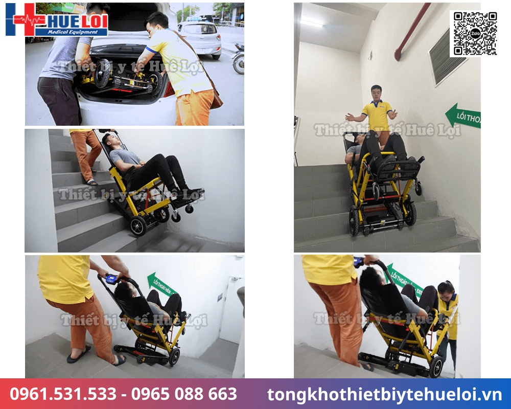 xe lăn leo cầu thang bằng điện
