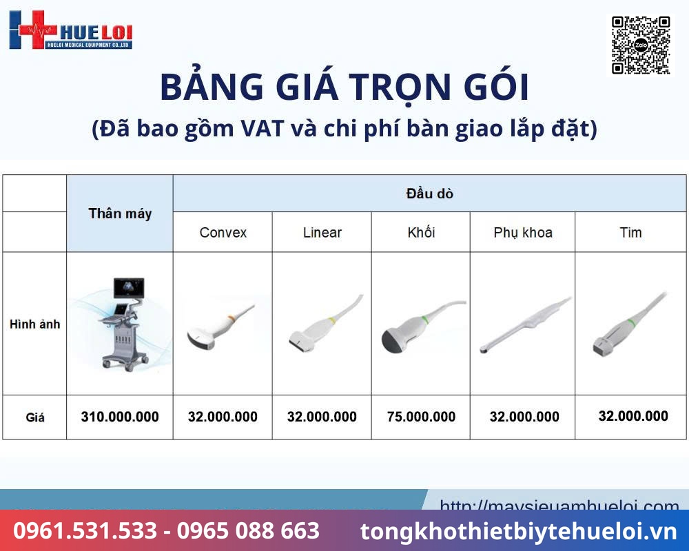 bảng giá máy siêu âm