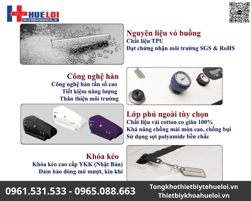 chất liệu buồng oxy cao áp